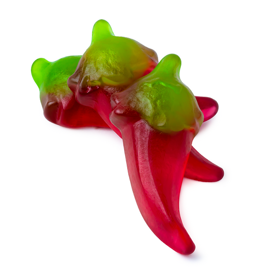 Gummy red hot pepper
