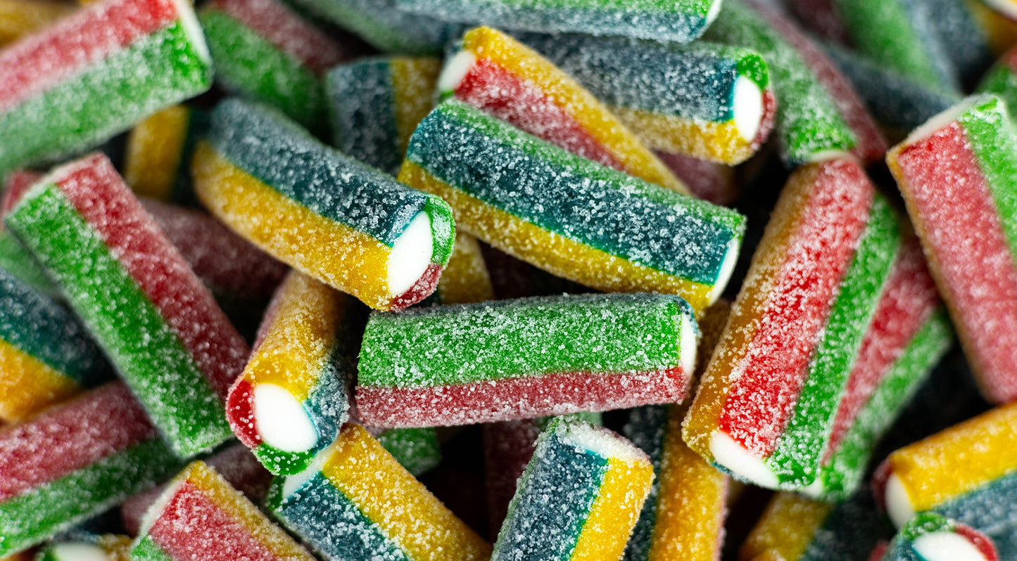 Swedish sour rainbow tubes (Large)