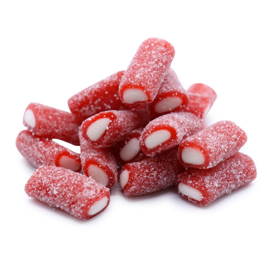 Swedish sour strawberry pencil bites