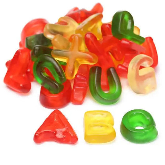 Gummy letters